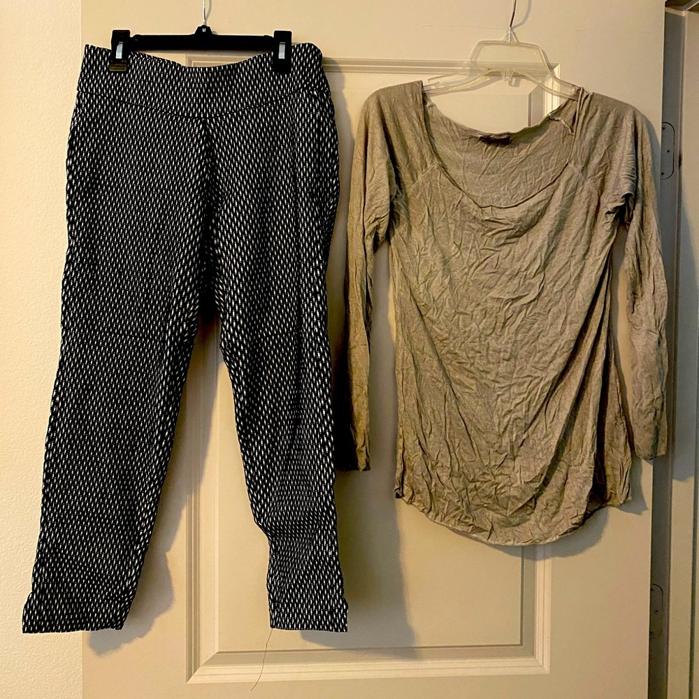 Women top - medium and crop pants - small